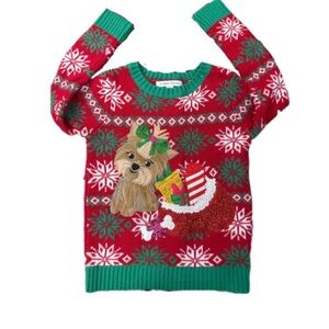 Girl’s Celebrate Together Christmas "Ugly" Sweater M(8)